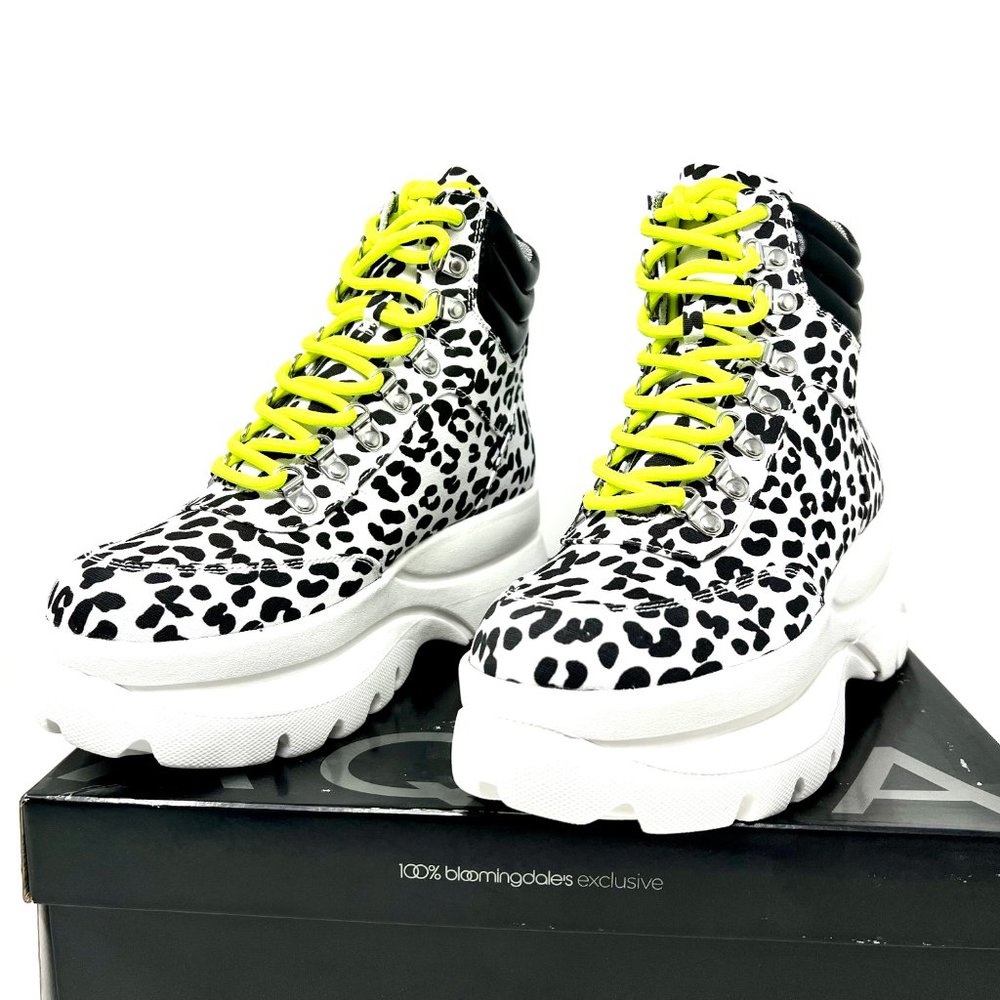 Aqua Bloomingdale's Haly Black & White Fashion Womens Sneakers